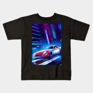 Sports car in Big City Kids T-Shirt